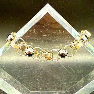 Vintage BELL TRADING POST Native American Sterling Silver & Hematite Bracelet